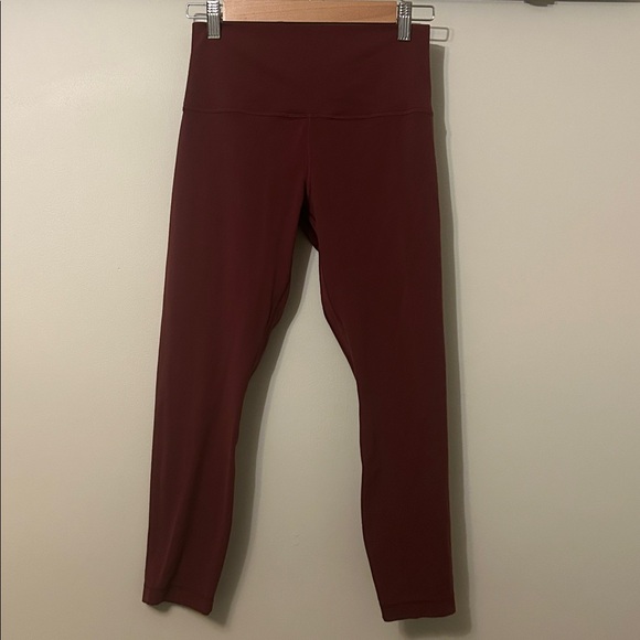 Lululemon Align Crop Legging High Rise Burgundy Size 8 - Picture 3 of 5